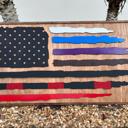  Wooden BJJ Belt Flag | Brazilian Jiu-Jitsu American Flag Wall Art | Layered Laser Cut Martial Arts Decor | Gift for BJJ Student