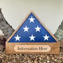  Custom Military Flag Tribute Plaque | Personalized Folded Flag Display | Veteran Memorial Gift | Engraved Nameplate Keepsake