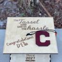  Graduation Cap Card Holder Box | Class of 2027 | Personalized Senior Gift | Custom Name & School Letter | Grad Party Money Box