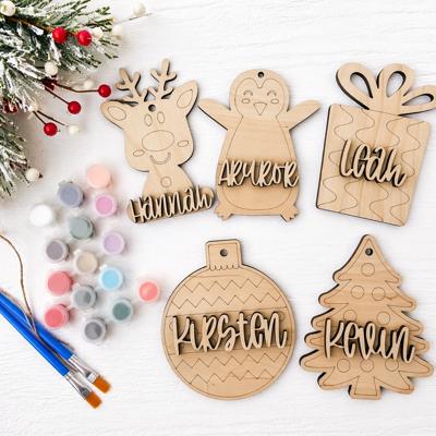 Personalized Christmas Ornament Paint Kit, Christmas Craft, Christmas Eve Activity, Christmas Painting kit, Stocking Stuffer, DIY Paint kids