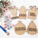  Personalized Christmas Ornament Paint Kit, Christmas Craft, Christmas Eve Activity, Christmas Painting kit, Stocking Stuffer, DIY Paint kids