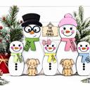  Personalized Snowman Family Decor, Snowman Family Decorations, Snowman Decor, Personalized Gift, Winter Home Decor