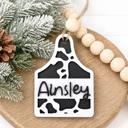  Personalized Cow Tag Stocking Tags, Western Stocking Tags, Christmas Stockings, Western Christmas, Country Stocking Tags, Cow Tag Ornament