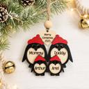  Personalized Penguin Family Christmas Ornament, Personalized Christmas Ornament, Customized Family Ornament