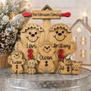  Personalized With Name Gingerbread Family Sign, Farmhouse Christmas Tier Tray Decor, Christmas Decorations, Gingerbread Family