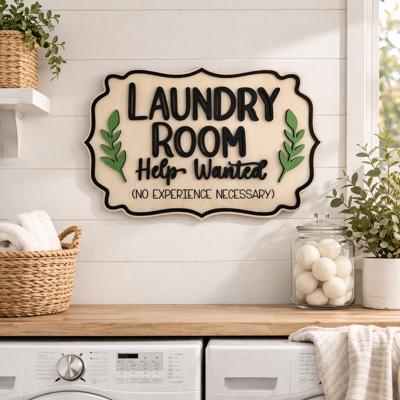 Laundry Room Sign Help Wanted Funny Laundry Decor Farmhouse Laundry Room Wall Sign Wood Laundry Sign Laundry Room Wall Decor Gift