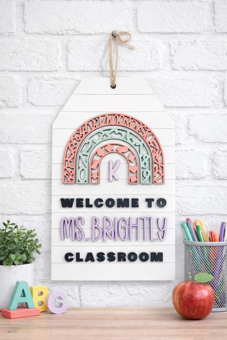 Personalized Classroom Door Hanger, Classroom Welcome Sign, Welcome Door Sign, Gift For Teacher, Classroom Door Decor, Teacher Gifts