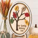  Personalized Family Blessing Tree Sign, Custom Family Name Tree, Thanksgiving Decor, Grandparent Gift, Family Tree Plaque, Fall Home Decor