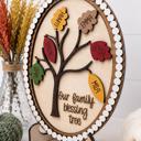  Personalized Family Blessing Tree Sign, Custom Family Name Tree, Thanksgiving Decor, Grandparent Gift, Family Tree Plaque, Fall Home Decor