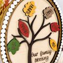 Personalized Family Blessing Tree Sign, Custom Family Name Tree, Thanksgiving Decor, Grandparent Gift, Family Tree Plaque, Fall Home Decor