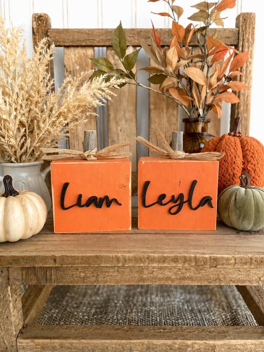 Personalized Wooden Pumpkins, Name Pumpkins, Kid's Pumpkins, Fall Decor, Mini Pumpkins, Family Pumpkins, Mini Pumpkin Patch