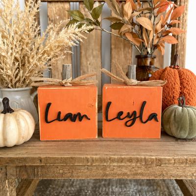 Personalized Wooden Pumpkins, Name Pumpkins, Kid's Pumpkins, Fall Decor, Mini Pumpkins, Family Pumpkins, Mini Pumpkin Patch