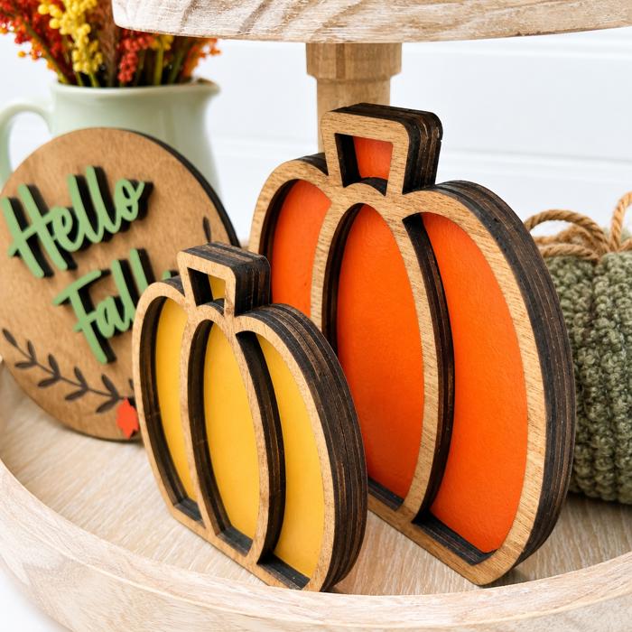 Fall Pumpkin Tier Tray Decor, Fall Decor, Fall Mini Signs, Autumn Decor, Autumn Tier Tray Decor, Tiered Tray Decor Set