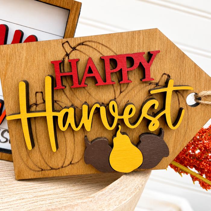 Fall Pumpkin Tier Tray Decor, Fall Decor, Fall Mini Signs, Autumn Decor, Autumn Tier Tray Decor, Tiered Tray Decor Set