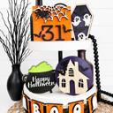  Halloween Tier Tray Decor, Halloween Decor, Witches Decor, Halloween Sign,Halloween Table Decor,Indoor Halloween Items,Mini Halloween Signs