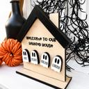  Welcome To Our Haunted House, Halloween Decor, Personalized Haunted House, Fall Decor, Mini Halloween Tier Tray Decor