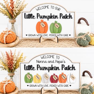 Personalized Pumpkin Patch Sign, Family Pumpkin Patch Sign, Welcome to Our Pumpkin Patch, Grandparents Fall Sign