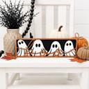  Boo Halloween Sign, Halloween Decor Framed Wood Sign, Halloween Decoration