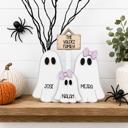  Personalized With Name Ghost Halloween Sign, Farmhouse Halloween Tier Tray Decor, Halloween Decorations, Ghost Family