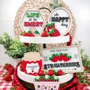  Strawberry Tiered Tray Decor, Strawberry Themed Signs, Summer Signs, Summer Tiered Tray Decor, Tiered Tray Decor,Summer Home Decor