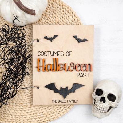 Personalized Halloween Costumes Of The Past Photo Album, Halloween Costumes Keepsake
