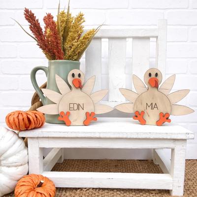Personalized Thanksgiving Home Decor, Turkey Family Sign, Thanksgiving Family Decor