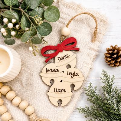 Family Christmas Bells Ornament,Custom Family Christmas Ornament,Family Names Christmas Bell Ornament,Family Christmas Gifts,Family Keepsake