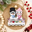  Personalized Snowman Family Ornament, Christmas Ornament, Snowman Ornament, Cute Family Ornament, Grandparent Ornament