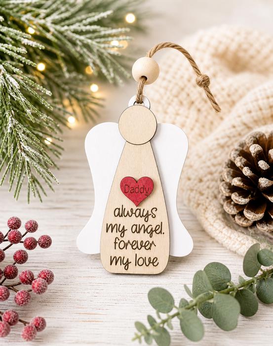 Christmas Angel Ornaments, Memorial Ornaments, Personalized Angel Ornament, Always My Angel Forever My Love
