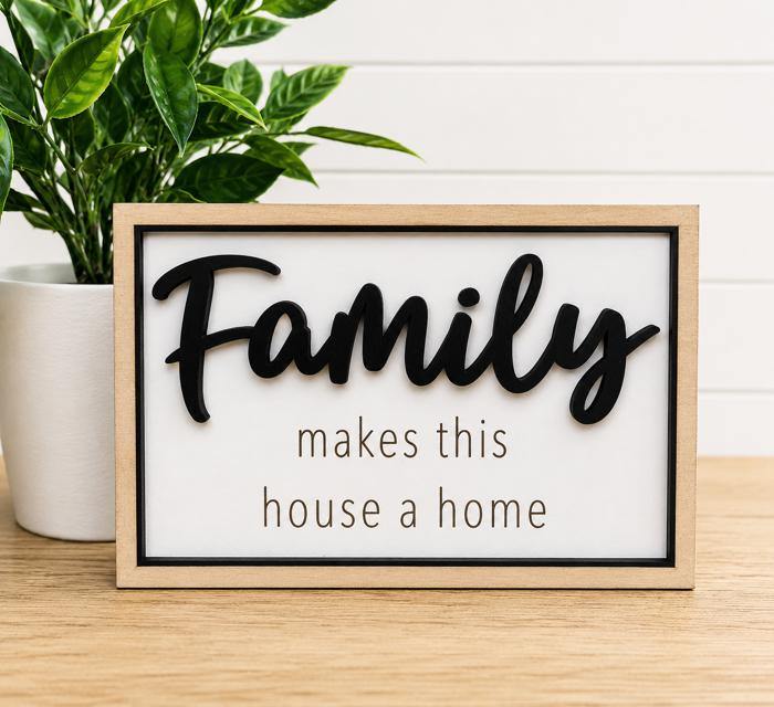 Neutral Family Themed Tiered Tray Decor,Family Tiered Tray Signs