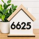 House W/ House # Neutral Family Themed Tiered Tray Decor,Family Tiered Tray Signs