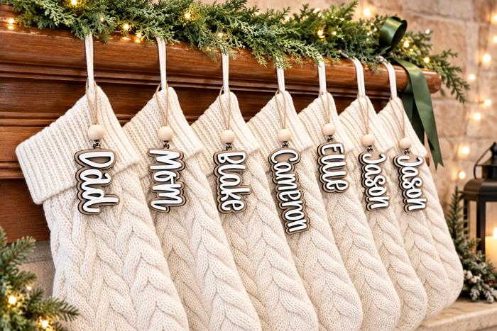 Personalized Stocking Tags, Christmas Tags