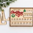  Days Until Christmas Countdown Sign, Wooden Christmas Countdown Calendar, Reusable Holiday Countdown Board, Farmhouse Christmas Decor