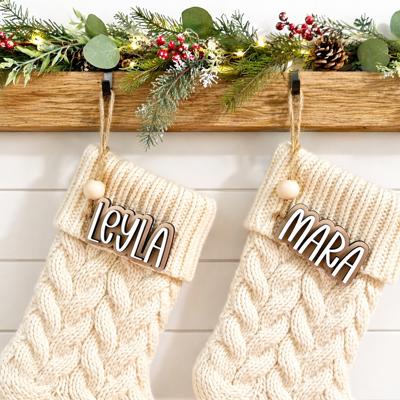 Personalized Stocking Tags, Christmas Tags, Wooden Name Tag,Christmas Stocking Tags, Custom Stocking Name Tag, Christmas Labels,Present Tags
