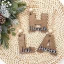  Personalized Name Christmas Ornament, Personalized Initial Ornament, Custom Name Christmas Ornament, Wooden Letter Christmas Ornament