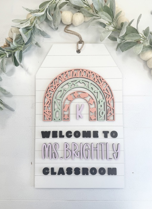 Personalized Classroom Door Hanger, Classroom Welcome Sign, Welcome Door Sign, Gift For Teacher, Classroom Door Decor, Teacher Gifts