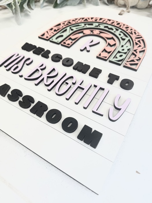 Personalized Classroom Door Hanger, Classroom Welcome Sign, Welcome Door Sign, Gift For Teacher, Classroom Door Decor, Teacher Gifts