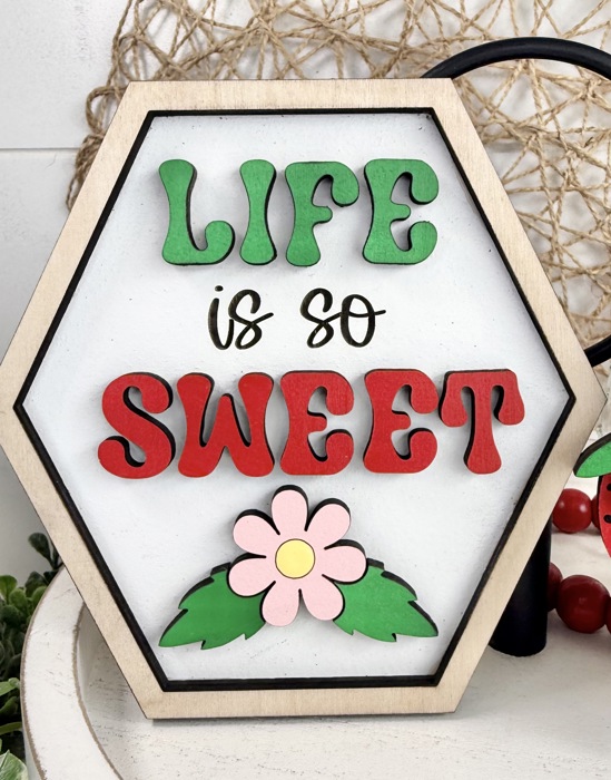 Strawberry Tiered Tray Decor, Strawberry Themed Signs, Summer Signs, Summer Tiered Tray Decor, Tiered Tray Decor,Summer Home Decor