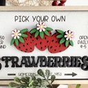  Strawberry Tiered Tray Decor, Strawberry Themed Signs, Summer Signs, Summer Tiered Tray Decor, Tiered Tray Decor,Summer Home Decor