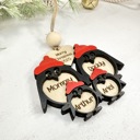 Personalized Penguin Family Christmas Ornament, Personalized Christmas Ornament, Customized Family Ornament