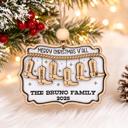  Custom Cowboy Christmas Wooden Ornament, Personalized Family Names Ornament, Christmas Western Family Gifts