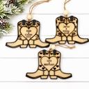  Personalized Couples Cowboy Boot Ornament, Personalized Western Ornament, Cowboy Boot Ornament, Cowboy Boots Stocking Tag