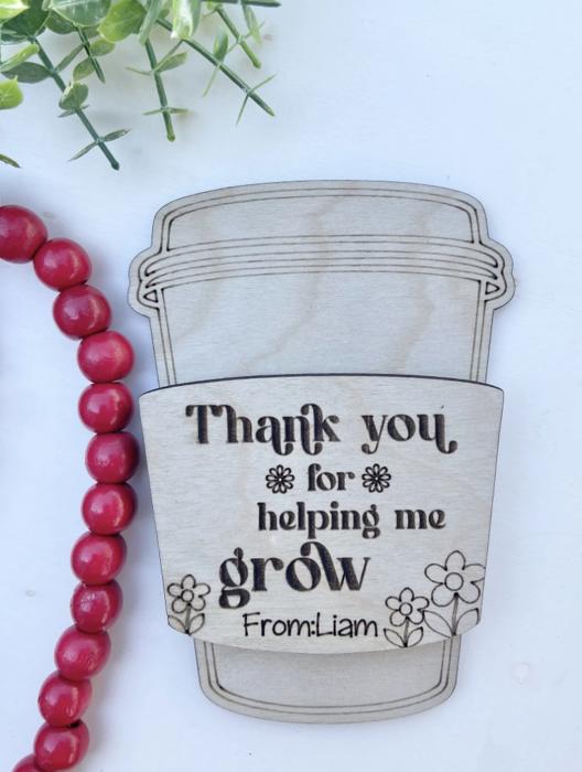 Teacher Appreciation Gift, End of Year Gift Idea, Teacher Gift Card Holder, Coffee Gift Card Holder, 1st Day of School, Last Day of School
