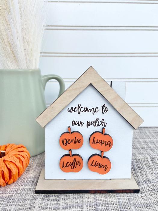 Personalized Fall Pumpkin Patch House, Pumpkin Patch, Family Fall Decor, Pumpkin Sign