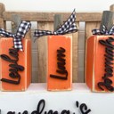 1 Pumpkin  Grandma’s Pumpkins,Personalized Pumpkin Block, Wooden Pumpkin Blocks, Custom Pumpkin Family, Custom Fall/Halloween Gifts , Pumpkin Decor