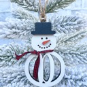  Personalized Snowman Ornament, Monogram Christmas Ornament, Snowman Ornament, Custom Ornament, Initial Ornament