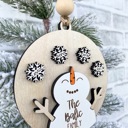  Snowman Snowflake Custom Ornaments, Personalized Family Ornaments, Custom Grandkids Ornaments, Christmas Gift Ideas,Grandparents Ornament