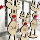  Personalized reindeer, reindeer Shelf Sitter, Holiday Decor, Christmas Mantle Decor