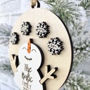  Snowman Snowflake Custom Ornaments, Personalized Family Ornaments, Custom Grandkids Ornaments, Christmas Gift Ideas,Grandparents Ornament