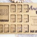  Baby First Year Picture Frame, Personalized Baby Photo Frame, Photo Collage, Personalized Photo Frame, Monthly Milestone for Baby
